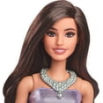 thumbnail image 3 of Barbie Fashionistas Doll #234 with Brown Hair, Wearing Sequined Purple Bubble Dress with Satiny Skirt, Silvery Necklace and Heels, 3 of 5