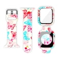 thumbnail image 1 of Adecuado para Apple Watch de 7. ª generación, correa de silicona impresa, película templada para PC, funda protectora para Apple Watch, juego de 25 colores, 1 of 1