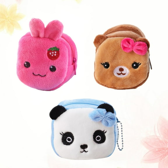 Toddmomy 3Pcs Cute Change Purse for Kids Handbags with Coin and Key Storage in Assorted Color