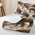 thumbnail image 4 of Erosebridal Rustic Farmhouse Sketch Quilt Full,Farm Animal Cow Full Bedspread Sets For Boys,3 Pieces, 4 of 7