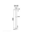 thumbnail image 1 of Square Wall Mounted Shower Arm High Quality Stainless Steel Structure Straight Shower Extension Arm Hose For Ceiling Shower Head Accessories(20.3cm) Q, 1 of 2