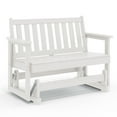 thumbnail image 7 of LOYALICE Outdoor Glider Rocking Chair,2 Person Bench Swings for Outside,HDPE All-Weather Resistant 2-Person Loveseat, Patio Glider with 660LBS Capacity for Backyard Garden Porch, White, 7 of 7