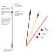 thumbnail image 1 of 3-Pack Foam Tipped Arrows - 30" - Random Mix Colours, 1 of 1