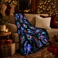thumbnail image 3 of Magical Dolphins Pearls Swimming Among, Playful Coastal Landscape Scene, Warm Flannel Blanket for Beach House and Living Room, Beach Lovers Valentine's Day Gift, Coastal Home Decor, 3 of 9