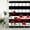 Red Poppy, variant on Floral Shower Curtain Flower Shower Curtain Shower Curtain Stripe Poppy Shower Curtain Black and White Striped Shower Curtains Set with Hooks Red and White Shower Curtains for Bathroom, 72" Wx72 H