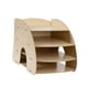 thumbnail image 1 of Organizador de archivos de escritorio de 4 niveles, clasificador de papel de madera, soporte para archivos, estante de almacenamiento para oficina Marrón, 1 of 9