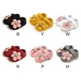 thumbnail image 3 of Infant Baby Girls Slippers Cozy Fleece Flower Booties Soft Bottom Warm Cartoon Socks Newborn Crib Shoes 0-18 Months, 3 of 10