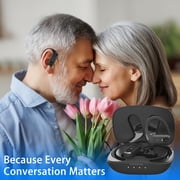 KIBVOE Sound Amplifiers Rechargeable. Noise Reduction In Ear Digital Personal Sound Amplifiers For Seniors,Black