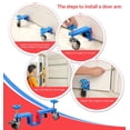 thumbnail image 4 of YMAM.LIGHT Door lnstallation Dolly Kit with Wheels -Interior Door Install Tools for Most Pre-Hung or Slab Doors, 800 Lb. Capacity, Plywood Dolly Protect Your Back (Blue), 4 of 7