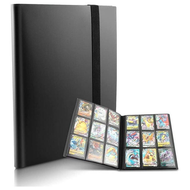 Collectible Card Binder Album 360 Card Holder 9 Pockets Trading Card Binder Album Large-capacity Card Binder Notebook for Birthdays Christmas and Parties