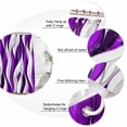 thumbnail image 6 of Purple White Moire Waterproof Fabric Shower Curtain, Modern Abstract Art Waterproof Fabric Shower Curtain for Bathroom Curtains Bathtubs Hotel Washable Shower Curtains with 12 Hooks Long 72x78in, 6 of 8