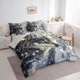 thumbnail image 3 of Feelyou Wolf Twin Bedding Sets 7-Piece for Teens, 3D Jungle Animal Bedding Comforter Set, Winter Snow Reversible Sheet Sets, Ultra Soft Home Decor, 3 of 7