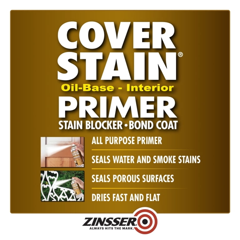 Zinsser Cover Stain Oil-Based Primer Spray, 13 oz White photo 2