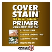 White, Zinsser Cover Stain Oil-Based Primer Spray-3608, 13 oz