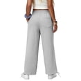 thumbnail image 5 of Girls Sweatpants Kids Drawstring Hem Oversized Pants Teen Girls Wide Leg Baggy Pants Pockets Classic Elastic Waist Trousers, 5 of 7