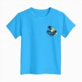 thumbnail image 6 of NOLDARES Girls Short Sleeve print T Shirts Athletic Crewneck Basic Tees for Kids(Sky Blue,9-10 Years), 6 of 6