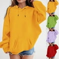 thumbnail image 6 of SGMVNU Girls Casual Sweatshirt 10-12 Years Purple Boys Girls Solid Soft Hooded Sweatshirt Classic Oversized Hoodies Loose Pullover Sweatshirts with Pocket for Kids, 6 of 7