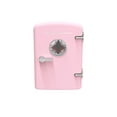 thumbnail image 3 of Frigidaire 9 Can Retro Mini Fridge, 6L Portable Personal Cooler with AC/DC Adapters, Skincare Fridge for Travel, Bedroom, Office, Dorm, Pink, 3 of 7