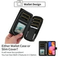 thumbnail image 6 of Furiet Argyle Wallet Case for Samsung Galaxy A20s with Wrist/Shoulder Strap, Zipper Purse Luxury PU Leather Card Holder Slots Stand Checkered Phone Cover for A 20s Plus A207M Women Girls Black, 6 of 8