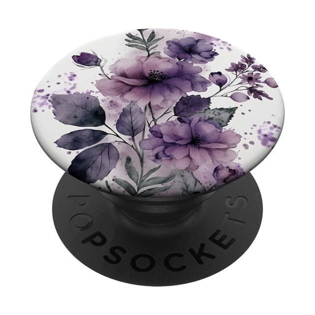 Adhesivo PopSockets PopGrip, color morado, flor de lavanda, floral