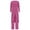 Hot Pink-01, variant on STETMN Women's Fall Linen Outfit Slit Hem Long Tops Straight Leg Pants Casual Solid Sets