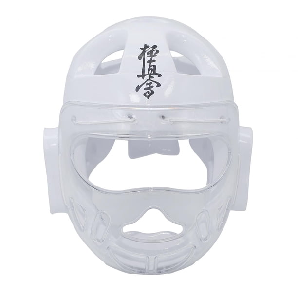 Casco de Karate, protección para la cabeza, práctico gorro protector, casco de boxeo para Taekwondo Sparring MMA Grappling Blanco M