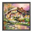 thumbnail image 4 of (A-40*40cm) hilo algodón ecológico 11CT impresión 3 hebras 40*40CM kit serie paisaje punto cruz casa SZX59, 4 of 9