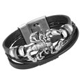 thumbnail image 4 of Men's Knitting Hand Rope Leather Bracelet Fashionable Accessories Scorpion Bracelet Black Bracelet For Men, 4 of 9