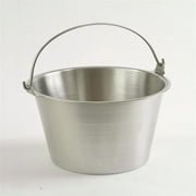 Admiral Craft Pure Stainless Steel Milk Pail Seamless Brushed Finish 2 Quart