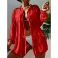 thumbnail image 2 of Huowey Women Swimwear Summer Beach Cover Up Long Sleeve Sheer Cardigan Sun Vacation Outerwear Beach Vacation Swim Wear Honeymoon Cruise Trendy Wear, 2 of 4