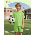 thumbnail image 2 of PatPat Boy Clothes Kids Clothes Set Solid Tee and Shorts Outfit Set 2 Piece 7-8Y, 2 of 9