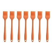 7PCS Silicone Cooking Grill Barbecue Baking Pastry Brush BBQ Pastry Basting Brushes Orange