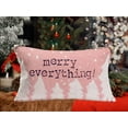 thumbnail image 5 of White Christmas Trees Throw Pillow Cover Pink Background Xmas Decorative Outdoor Farmhouse Quote Pillow Case Merry Everything Cushion Cover 12x20 Inch Cotton Linen (C 16), 5 of 6