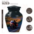 thumbnail image 2 of JAGASY Bike Mini Urn for Ashes Adult Male, Black Small Urns for Human Ashes Keepsake, Road Grassy Landscape Decorative Urns for Daughter, Miniature Burial Urn for Son, (3 Inch), 2 of 7