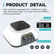 LAB FISH VM500PRO Digital Timer Vortex Mixer, 0-3000 RPM, 8 Modules, Continuous & Touch Modes for Lab Tubes/Plates