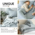 thumbnail image 3 of Simple&Opulence 100% Linen Duvet Cover Set Basic Style 2pcs Solid Color Bedding with Button Closure, Durable and Easy Care (Light Dusty Blue, Twin), 3 of 8