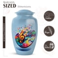 thumbnail image 2 of JAGASY Music Cremation Urn for Human Ashes - Decorative Small Blue Urn for Adult Female - 10 Inch Adult Urns for Funeral - 3 Inch Miniature Keepsake Urns for Men, Women - (1 Large, 4 Small), 2 of 7