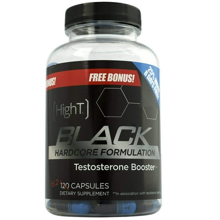 High T Black - Natural Testosterone Booster Hardcore Formulation! - 120 Capsules
