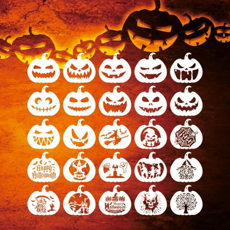 

25 Pcs Halloween Cookie Stencils Halloween Cake Templates Halloween Coffee Stencils Reusable