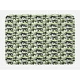 thumbnail image 1 of East Bath Mat, Silhouettes of Eastern Bamboo Leaves Classic Chinese Nature Romantic, Plush Bathroom Decor Mat with Non Slip Backing, 29.5" X 17.5", Pale Green White, by Ambesonne, 1 of 2
