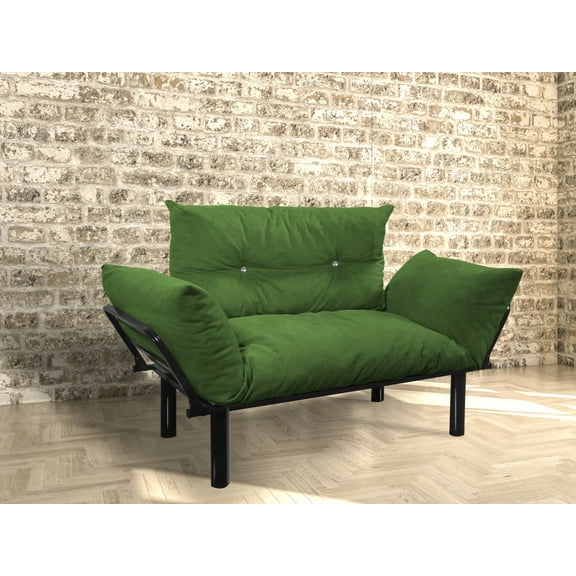 Ada Khaki Loveseat Sofa for Small Space, Modern Mid Century Loveseat Couch with Legs for Living Room, Bedroom