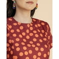 thumbnail image 5 of Moomaya Stylish Printed Georgette Short Sleeve Asymmetric Dress - Cocktail Dress, 5 of 9