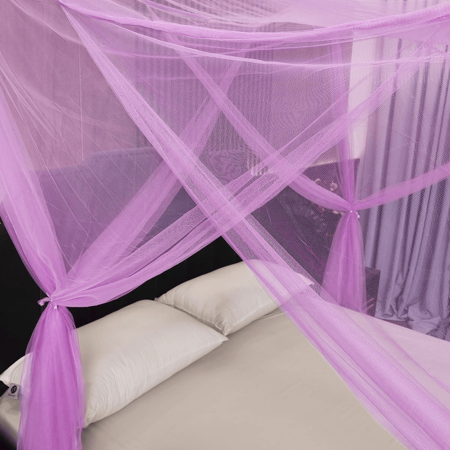 Bunk Bed Curtains，Bed Curtains from Ceiling, Canopy for Full Bed(L190xW210xH240，Purple )