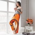 thumbnail image 4 of Uemuo Orange Rotating Pattern Women's Wide Leg Palazzo Lounge Pants with Pockets Light Weight Loose Comfy Casual Pajama Pants-Medium, 4 of 9