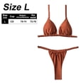 thumbnail image 2 of Traje de bikini Traje de baño del bikini del borde del lazo del triángulo de la liga del color sólido de las mujeres, 2 of 6