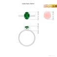 thumbnail image 5 of ANGARA Lab Grown 1.1 Ct Solitaire Oval Emerald Classic Engagement Ring for Women in 14K White Gold (Size-8x6mm) | May Birthstone, Anniversary, Jewelry Gift for Women | Lab-Grown Emerald Ring, 5 of 9