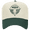 Natural/Dark Green, variant on Women's Embroidered Otto Cap 5 Panel Mid Profile Baseball Cap - Circular Rodeo, Bull Skull Cow Print, Natural/Dark Green