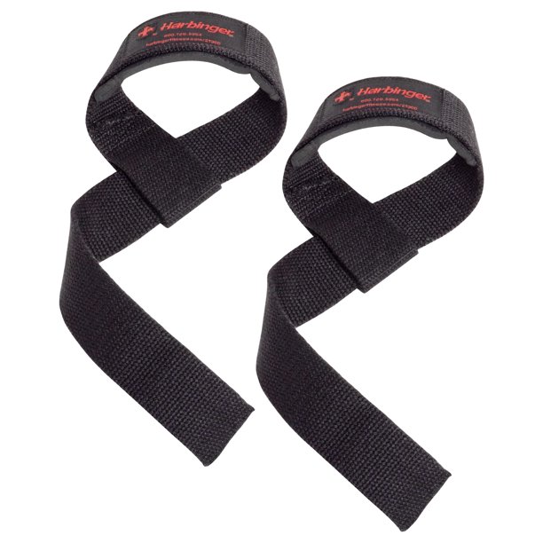 Harbinger Padded Cotton Lifting Straps with NeoTek Cushioned Wrist