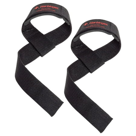 Harbinger Padded Cotton Lifting Straps with NeoTek Cushioned Wrist (Pair),
