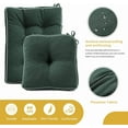 thumbnail image 6 of Parojati 28*18*5 Rocking Chair Cushion, Set of Thicken Seat & Back Chair Cushions with Memory Foam, Non-Slip Chair Pad with Ties for Indoor&Outdoor Rocker Dark Green, 6 of 10